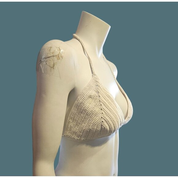 Skims Crochet Swim Triangle Bikini Top Womens Size 4X - Picture 3 of 9